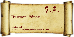 Thurner Péter névjegykártya