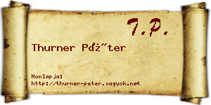 Thurner Péter névjegykártya